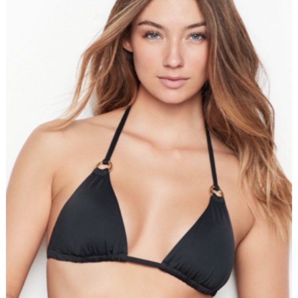 NEW Victoria's Secret Triangle Ring Bikini Top & Strappy Ring Bottom - Picture 2 of 4